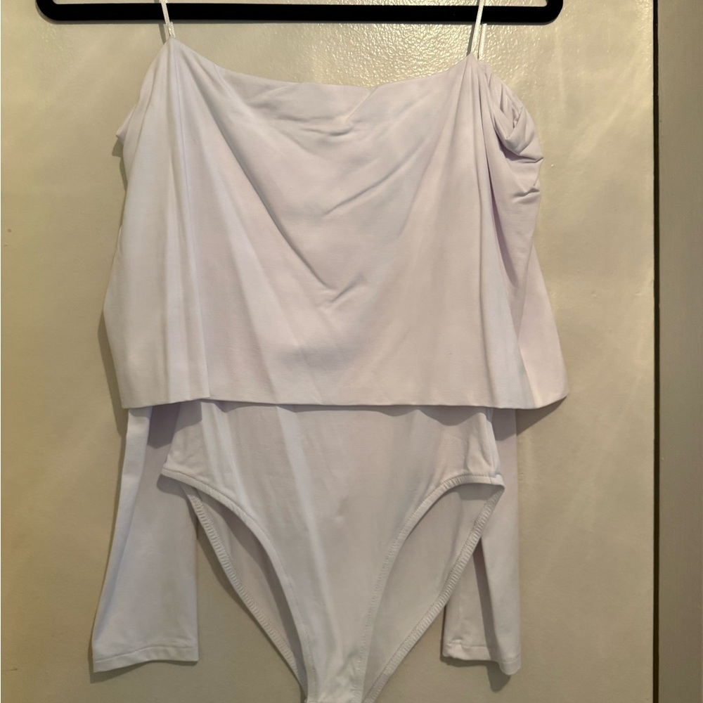 Zara White Strapless Bodysuit